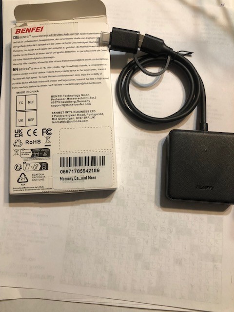 Memory Card Reader, Benfei 4In1 Usb 3.0 And Usb-c To Sd Micro Sd Ms Cf