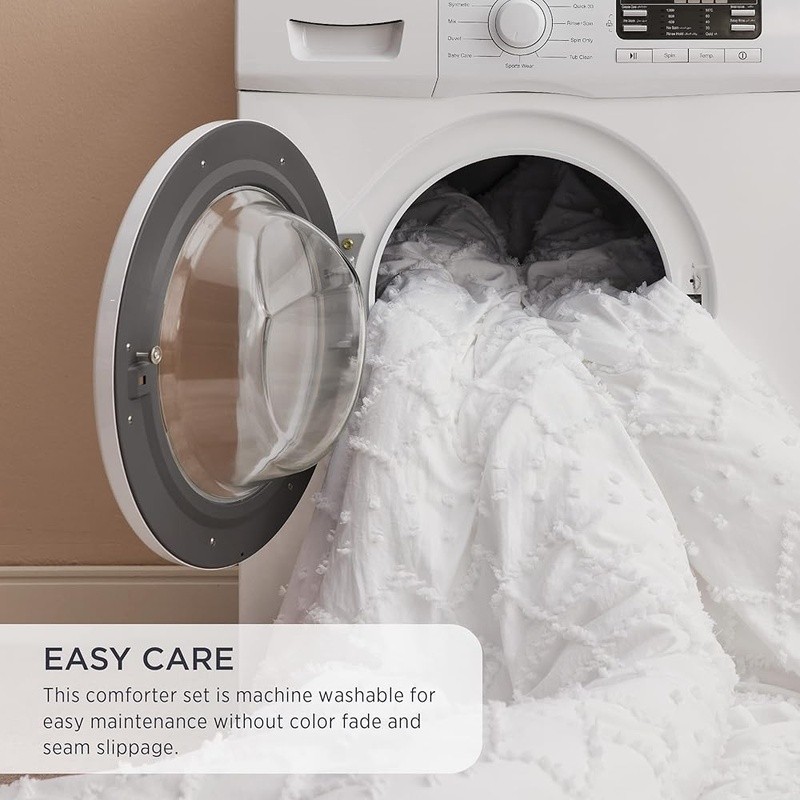 Boho Comforter Set Soft Microfiber Plush Durable Machine Washable Extra Fluffy