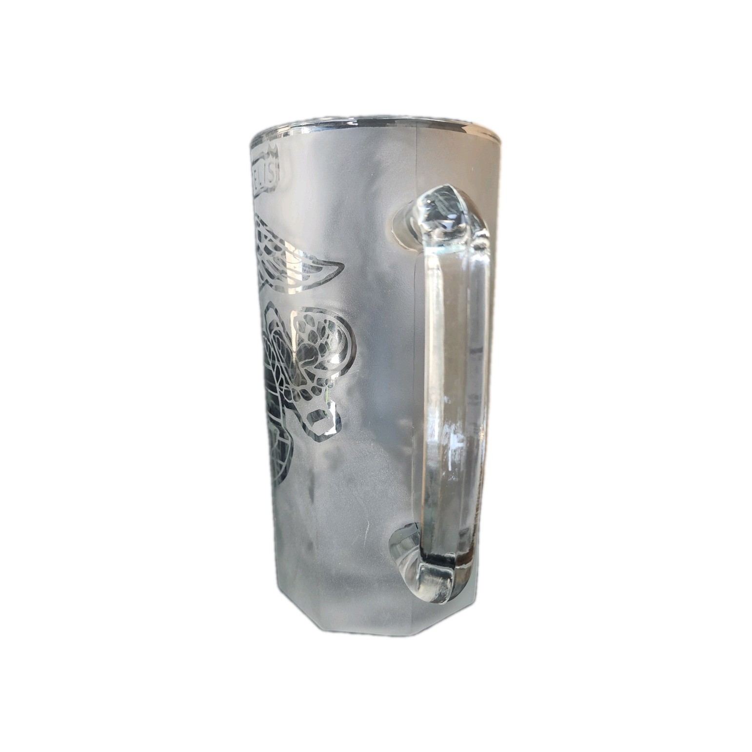 US Marines Logo Frosted Glass Beer Mug 1 Liter, Used, Free Shipping