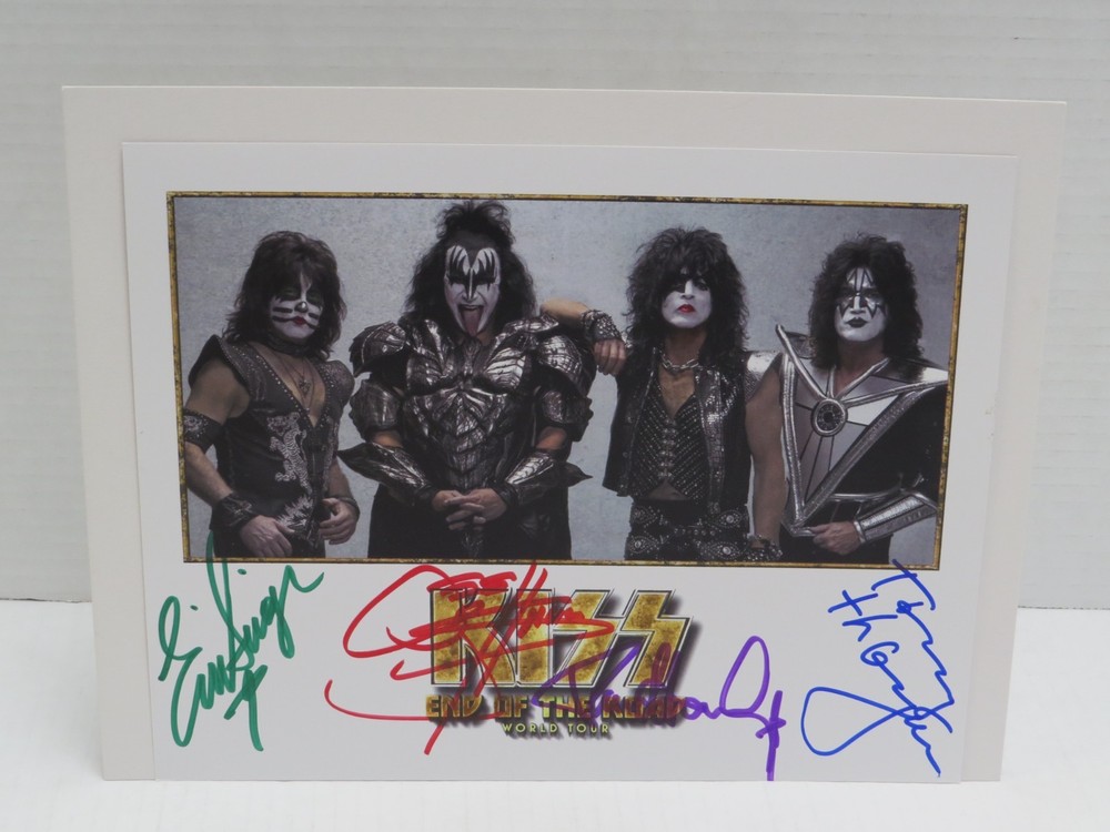 KISS END OF THE ROAD SIGNED AUTOGRAPHED 8 X 10 - SINGER THAYER SIMMONS STANLEY