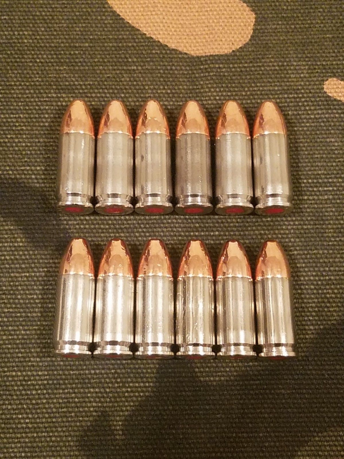 9MM LUGER SNAP CAPS SET OF 12 (NICKEL) REAL 115GN WEIGHT!!!