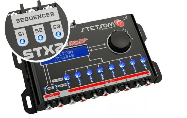 Stetsom STX2848 Digital Audio Processor Crossover Equalizer 2 - Channels 8