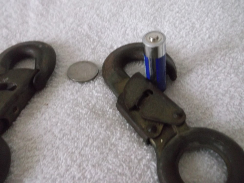 2 VINTAGE KLEIN CABLE SAFETY SNAPS