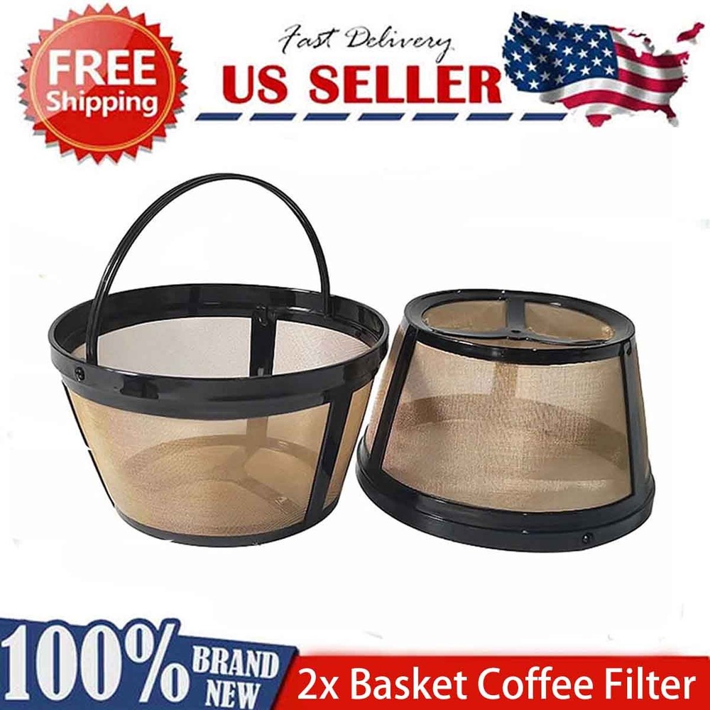 Reusable 8-12 cup basket coffee filter suitable, replaceable paper coffee filter