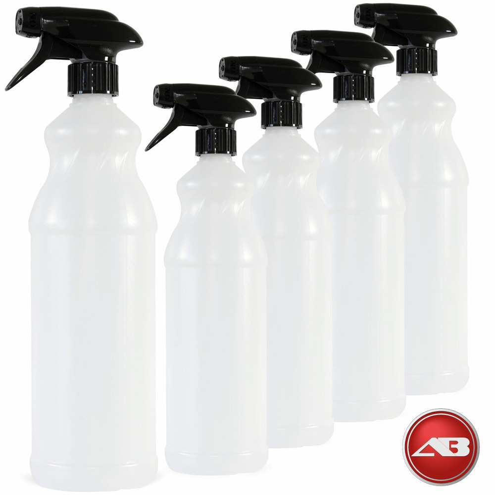 1 Litre Trigger Spray Bottles Empty x 5 Autobright