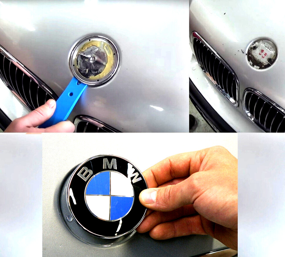 2 pieces SET BMW 82mm bonnet AND trunk emblems FOR E36 E32 E34 E60 E38