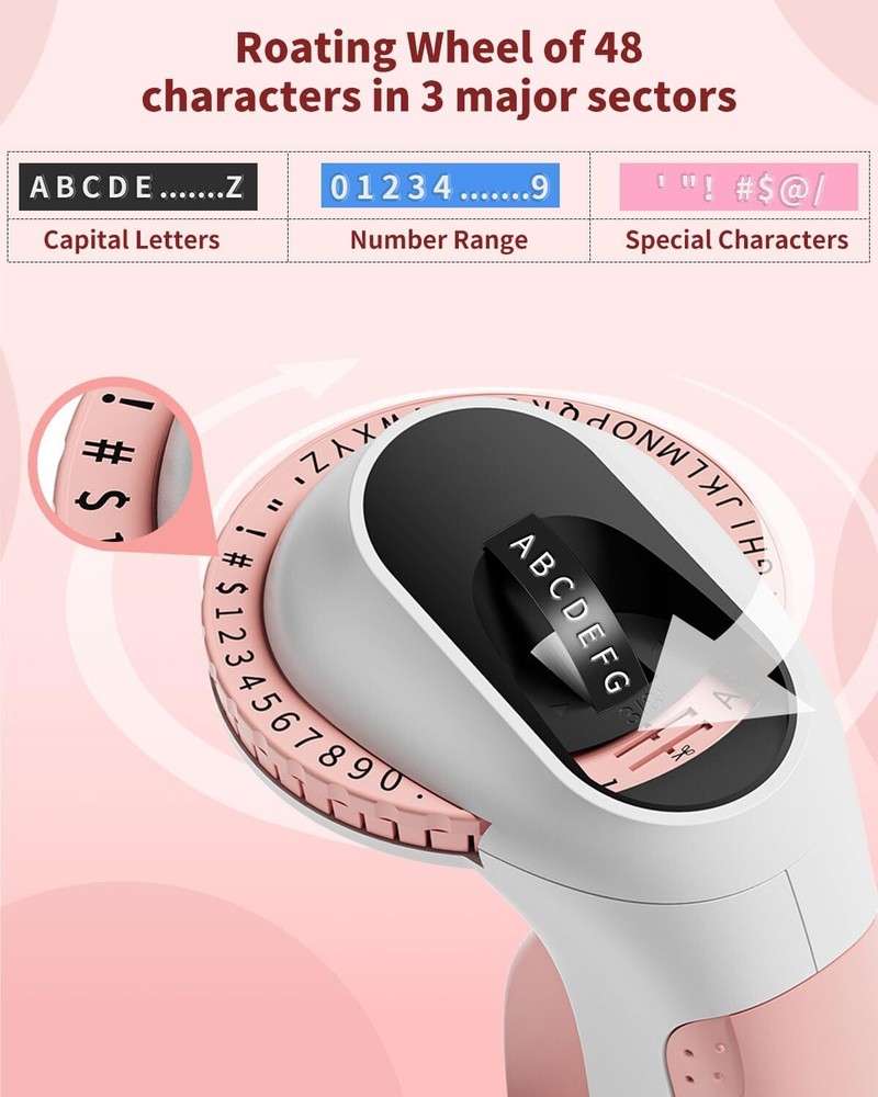 Phomemo Embossing Label Maker with 6PK Label Tapes 9mm E975 Junior Embosser