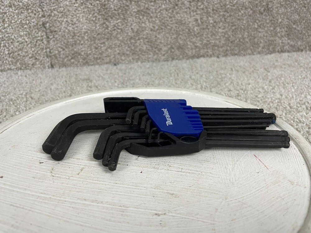 Duralast Short Arm Hex Allen Key Set w/ Holder Hexagonal Socket Black