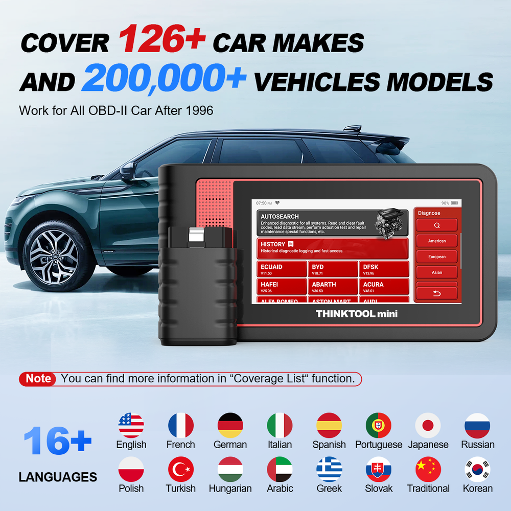 THINKTOOL Mini OBD2 Scanner Full System IMMO Car Diagnostic Tool Code Reader