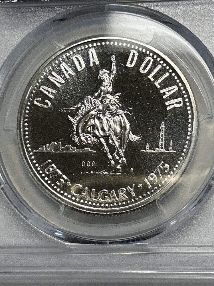 1975 Canada $1 Calgary Silver Dollar PCGS SP69.