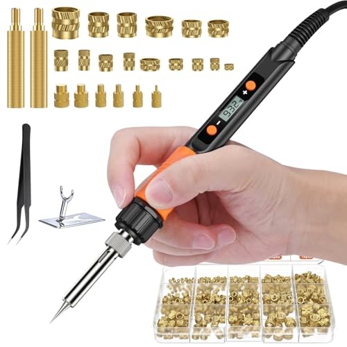 Threaded Inserts Set, 300Pcs Heat Set Inserts with M2 M3 M4 M5 M6 M8 Insert