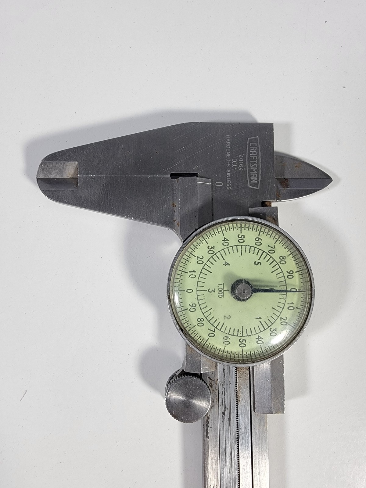 Vintage Sears Craftsman 6" Manual SAE Dial Caliper 40164 Stainless Steel Nice