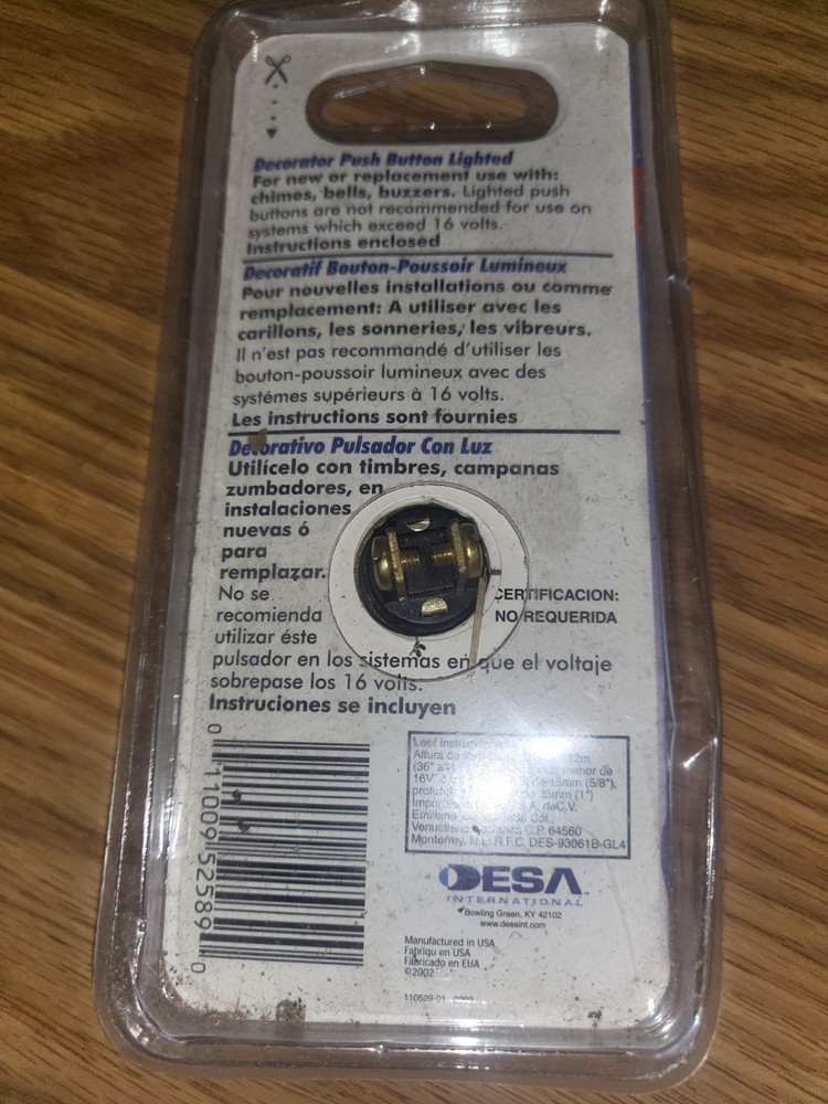 Vintage doorbell, face plate/button