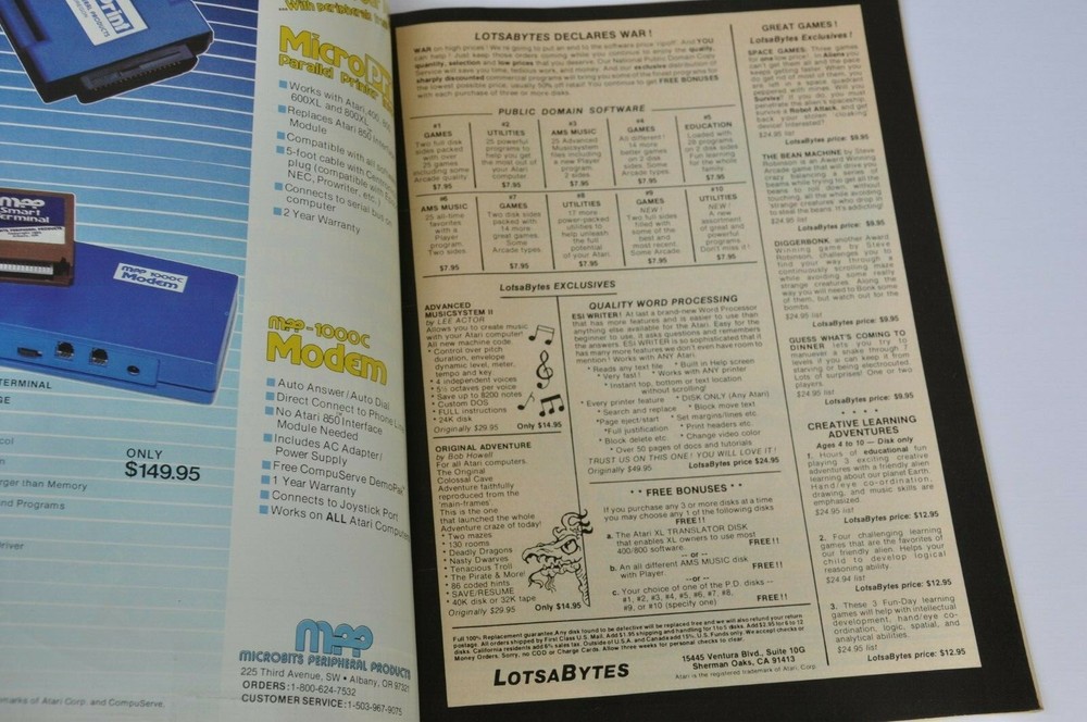 ANTIC Atari Resource Magazine March 1985 Computer Games Arcade Fonts Label Maker