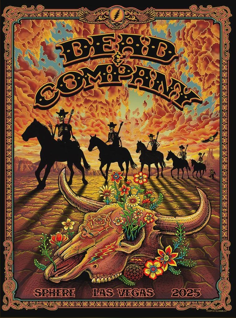 EMEK Dead & Company Sphere Las Vegas 2025 VIP Poster Bob Weir Grateful Dead
