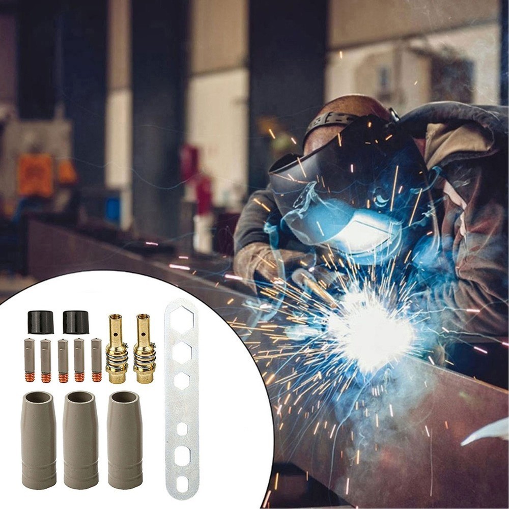 Welding Nozzle Coating Kit 13PCS Includes Tips Holders Insulators 1.2mm