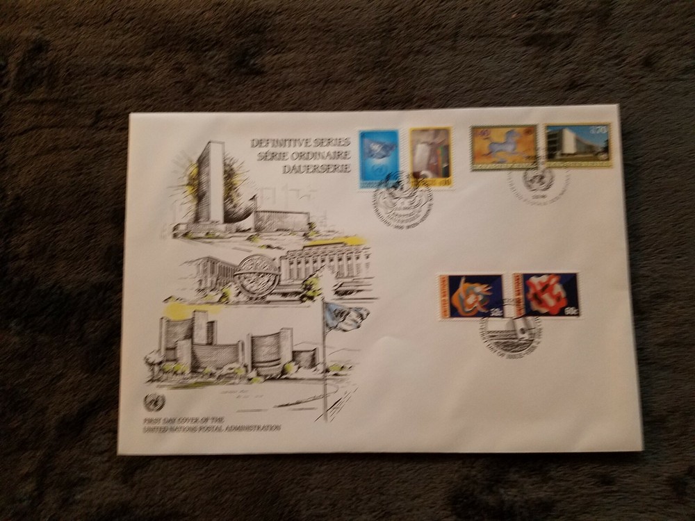 1996 Definitive Large FDC - All Three Offices - UNPA Cachet