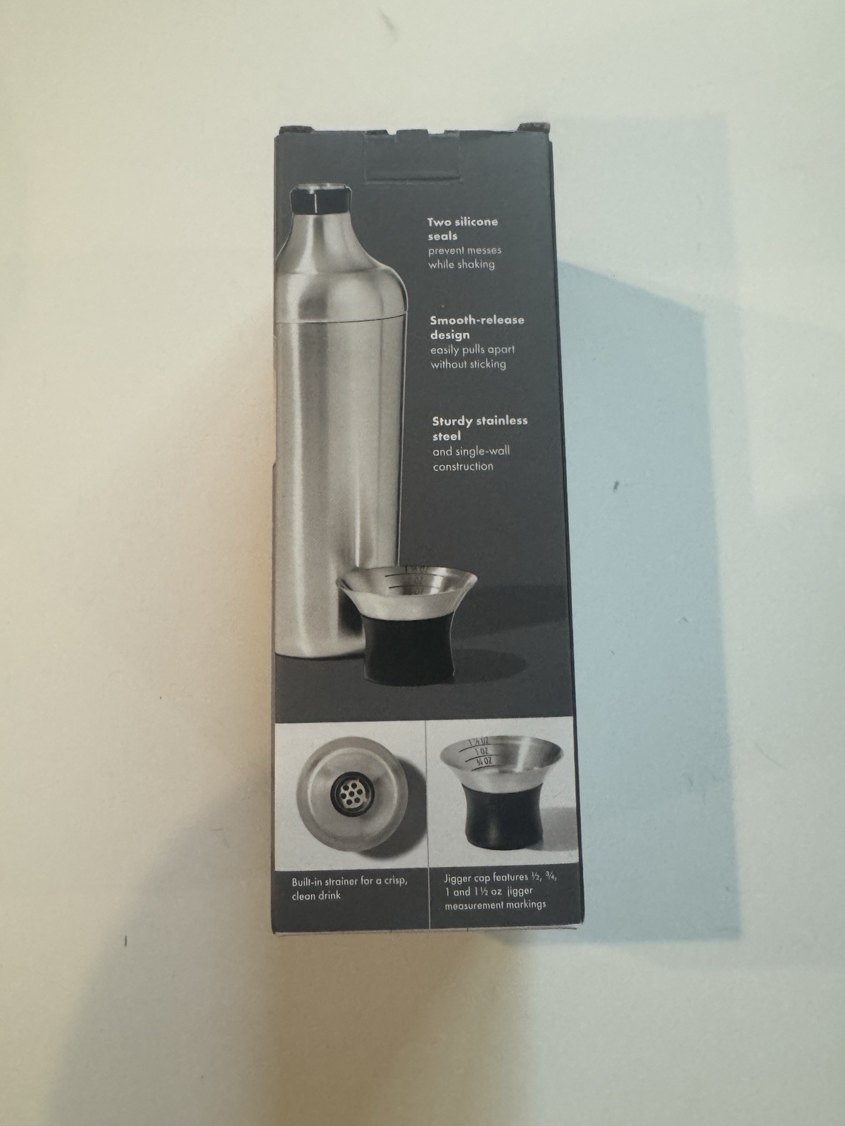 OXO Steel Single Wall Cocktail Shaker Stainless Steel Bar Tool