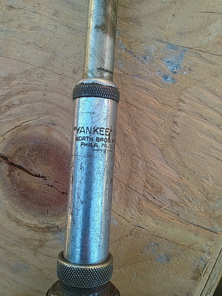 North Bros Yankee No. 44 Adjustable Automatic Push Drill With 7 Bits