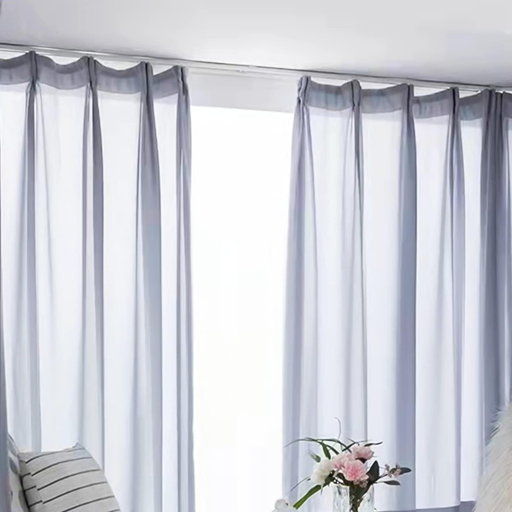 6ft Ceiling Track for Curtains, Never Rust & Enough Rollers and Hooks & Slide...