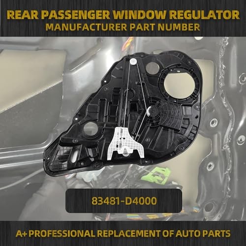 Rear Right Side Power Window Regulator with Panel Compatible with Kia Optima