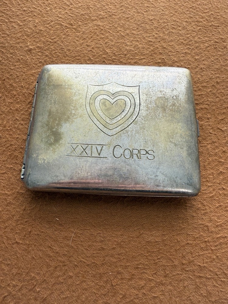 1948 WWII Era Army XXIV Corps Cigarette Case Rendezvous Seoul Korea