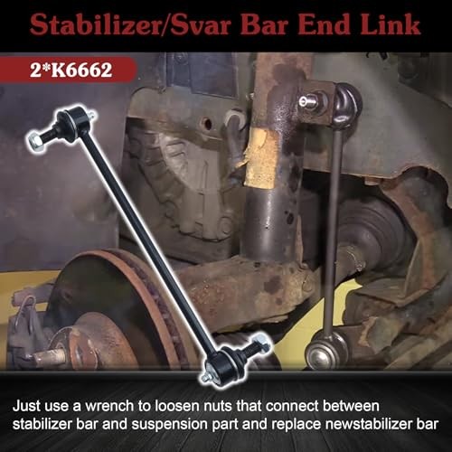 K80140 Sway Bar Link - Front Stabilizer End Link Compatible with 2003-2011 Crown