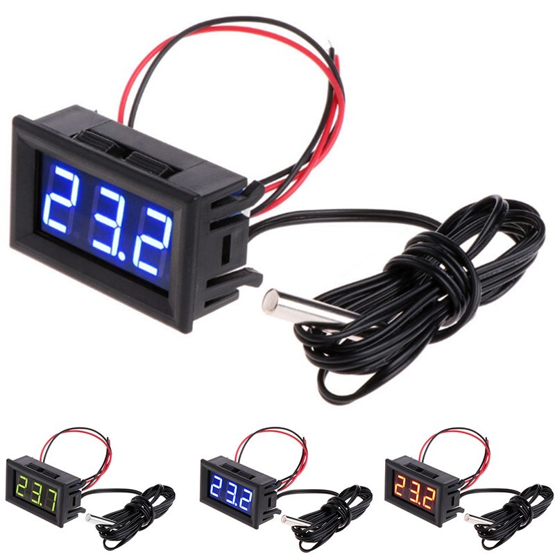 Digital LCD Thermometer Temperature Meter Gauge With Waterproof Sensor Probe