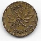 Canada 1975 Copper Penny Circulated