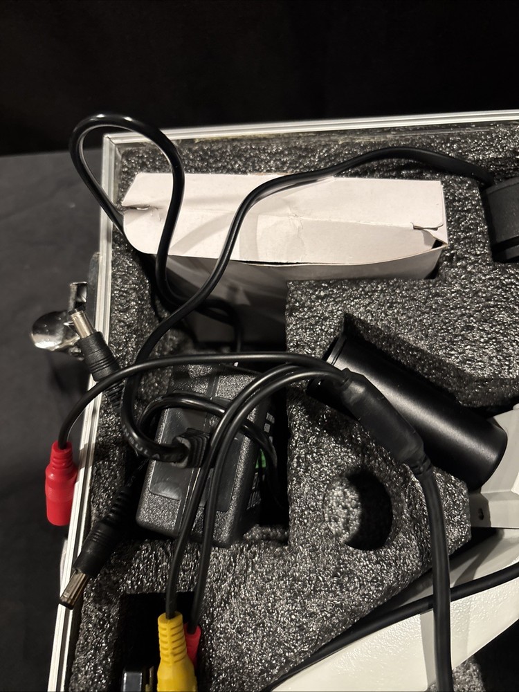 Laboratory Microscope With Slides, Screen, Charger, And Case