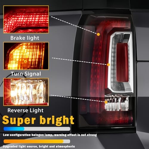 Left Driver Side LED Tail Light Assembly for 2015 2016 2017 2018 2019 2020 GMC