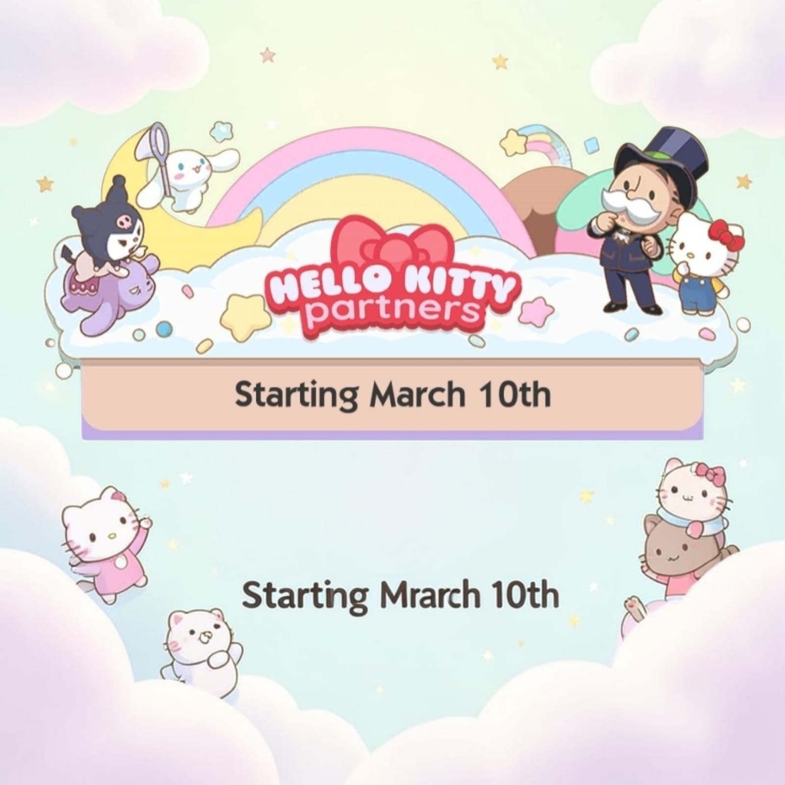 Mono_poly Go hello kitty partners event 100% complete 80k points available