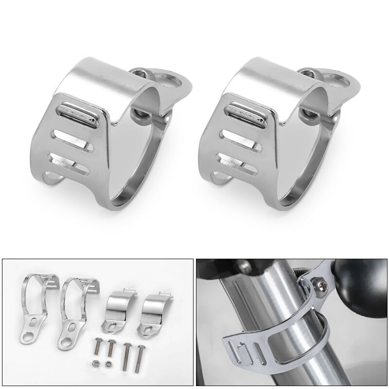 2X Motorcycle 35-50mm Front Fork Mount Clamp Turn Signal Light Bracket Holder