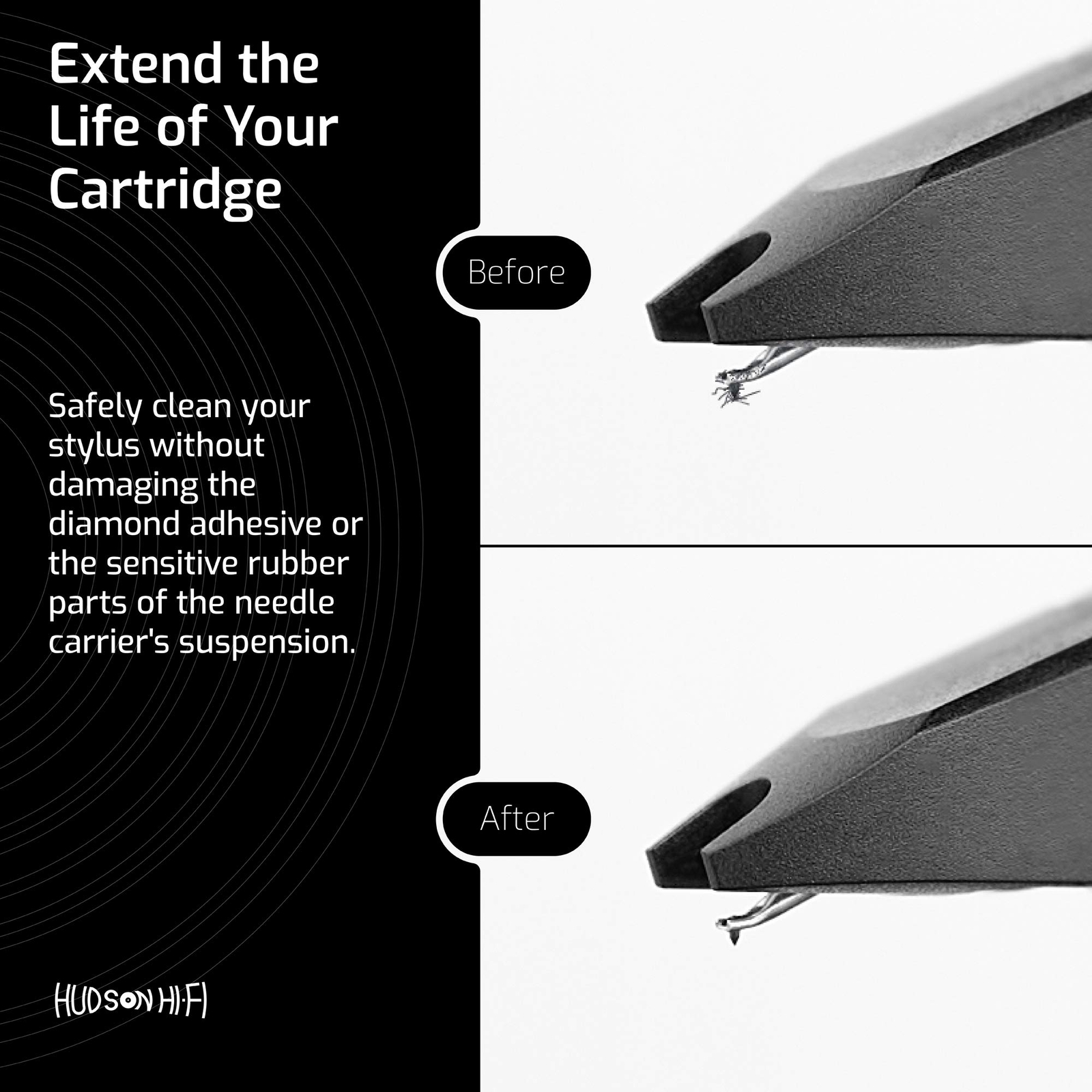Hudson Hi-Fi Turntable UV Stylus Cleaner - Vinyl Needle Cleaning