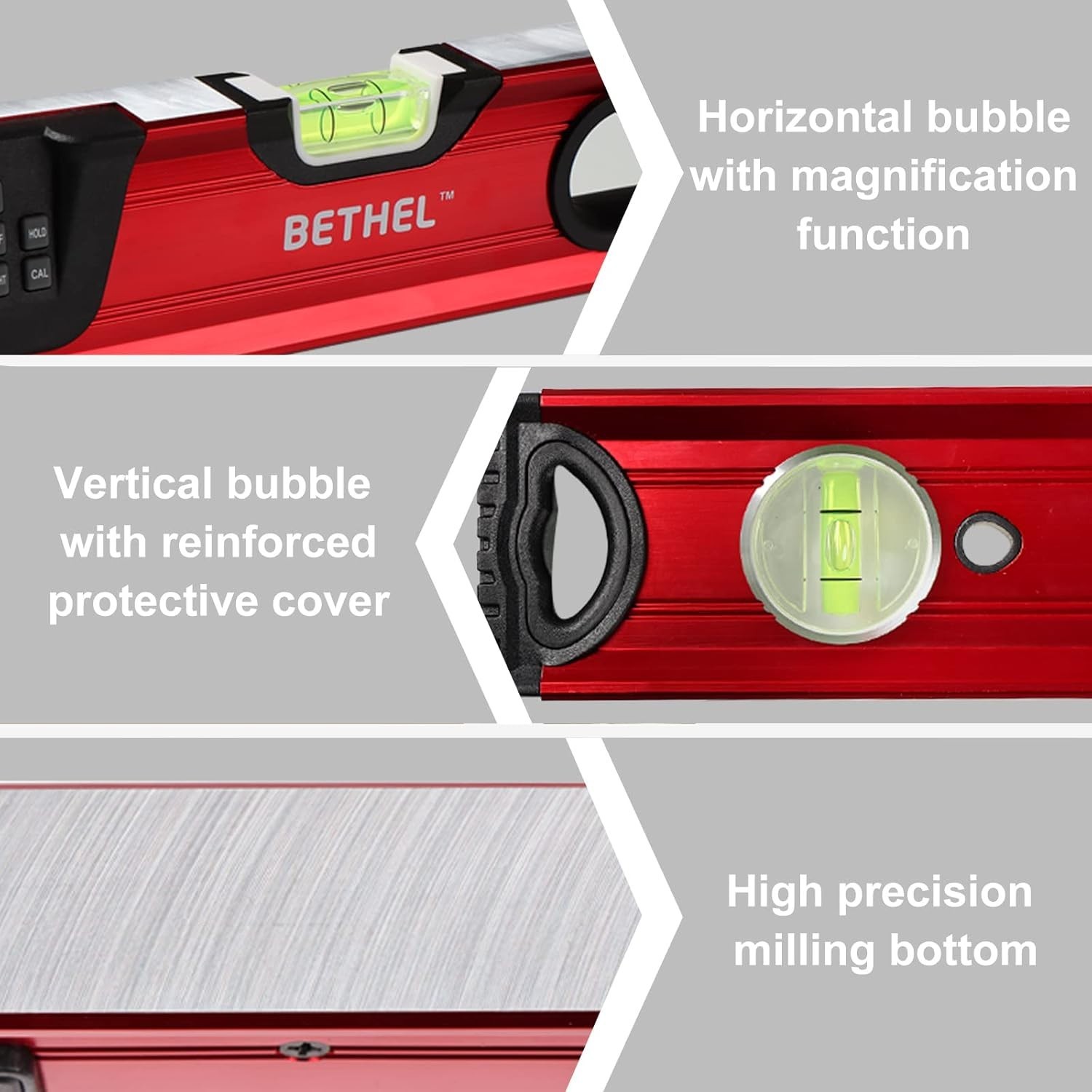 24-Inch Digital Magnetic Level- IP54 Dust and Waterproof Electronic Smart Tool