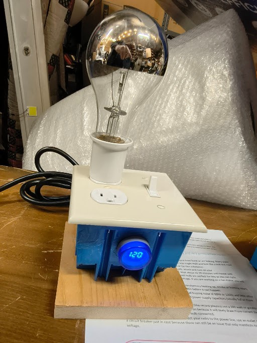 Dim Bulb Tester for Amplifiers current limiter *INCLUDING 60W bulb & METER*