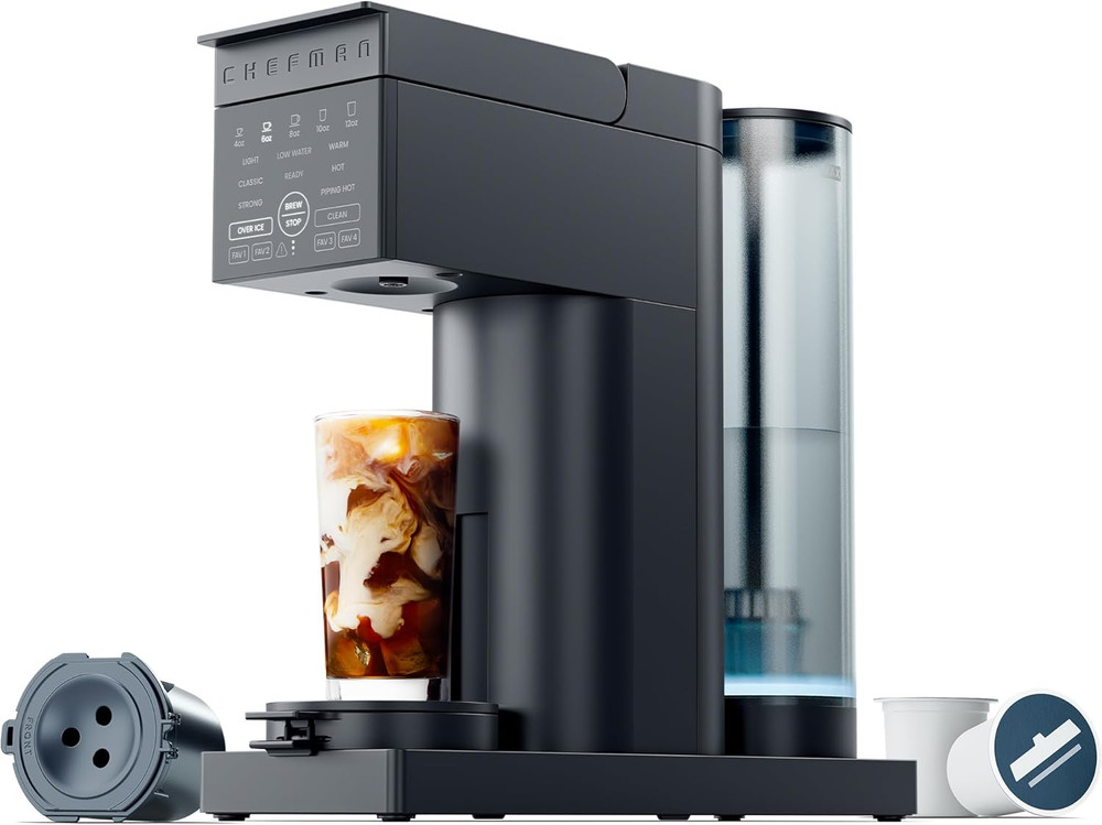 Caffeinator Single Serve Coffee Maker, Brew Kcups & Grounds, Drip Coffee Machine