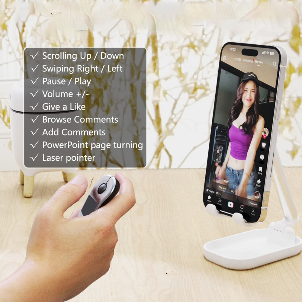 Rechargeable Wireless Presenter Mouse For Effortless Presentations UHXZ