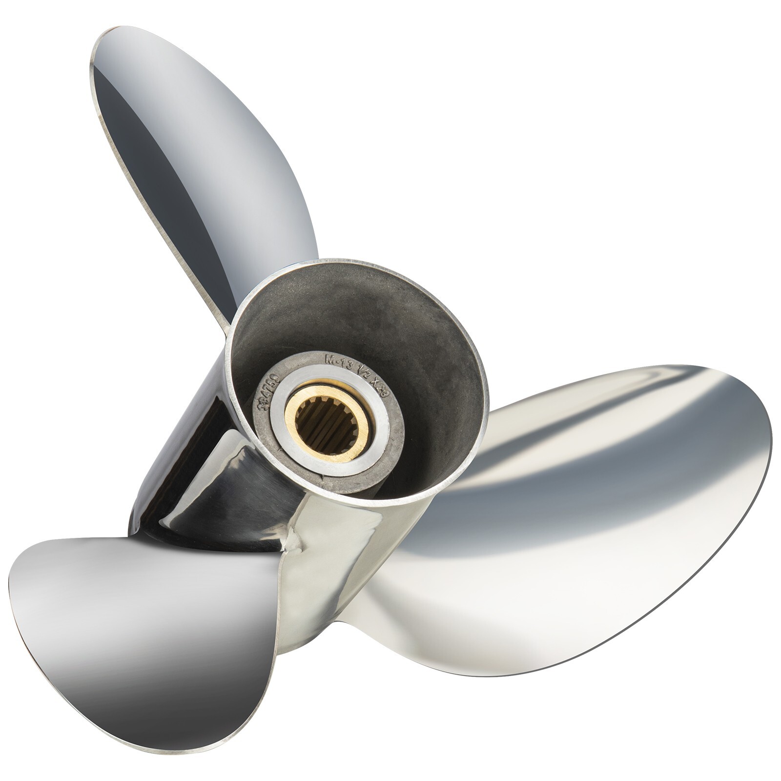 13.5*20P raker 15 spline Stainless Boat propeller for yamaha and OMC 70-90hp