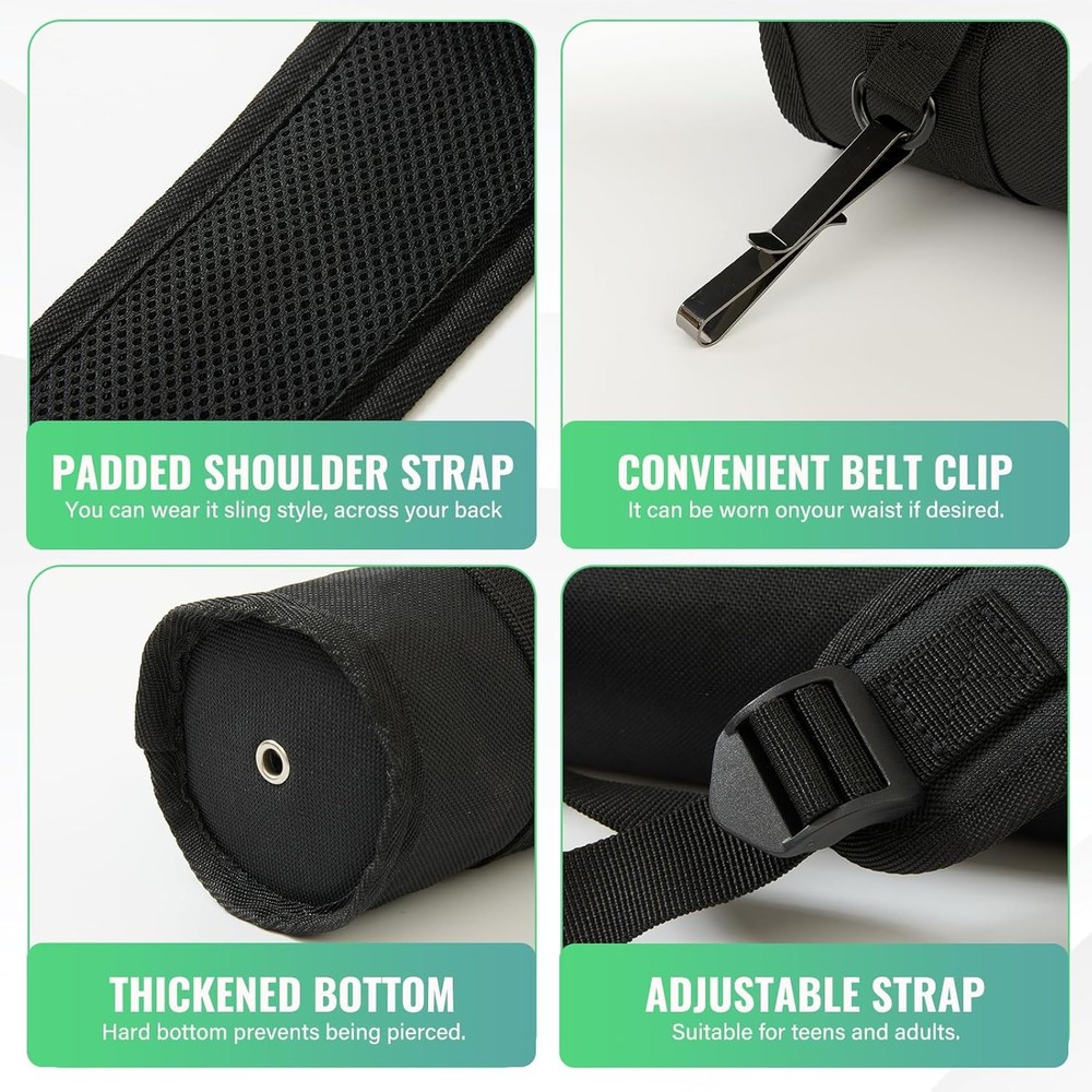 Archery Quiver - Adjustable Back & Hip Arrow Holder for Compound & Recurve Bows