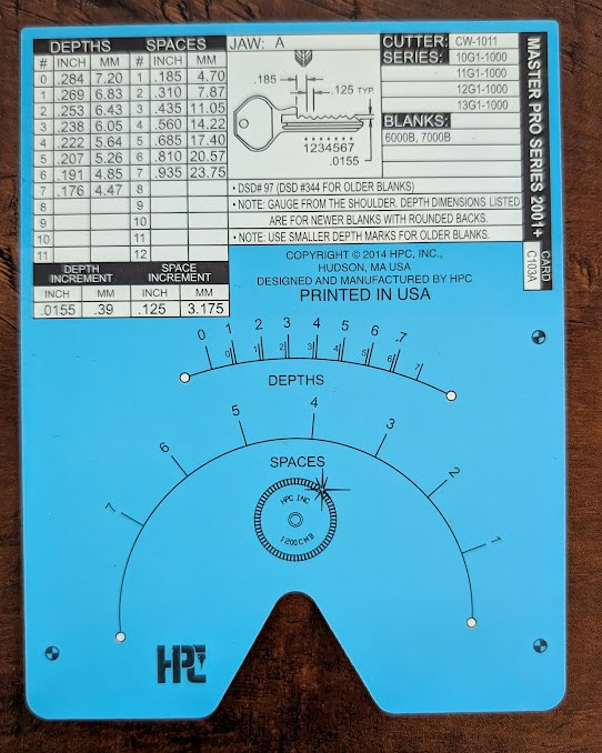 HPC 1200CMB Blitz Code Card C103A - Master Pro Series 2001+