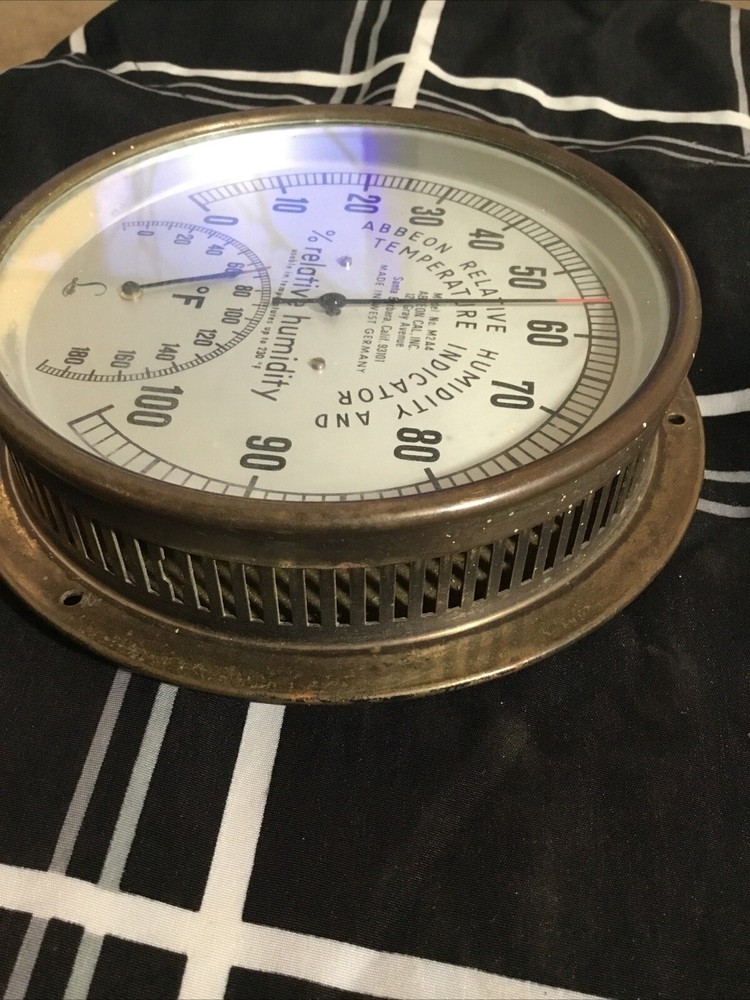 Abbeon Relative Humidity & Temperature Indicator Vintage West Germany