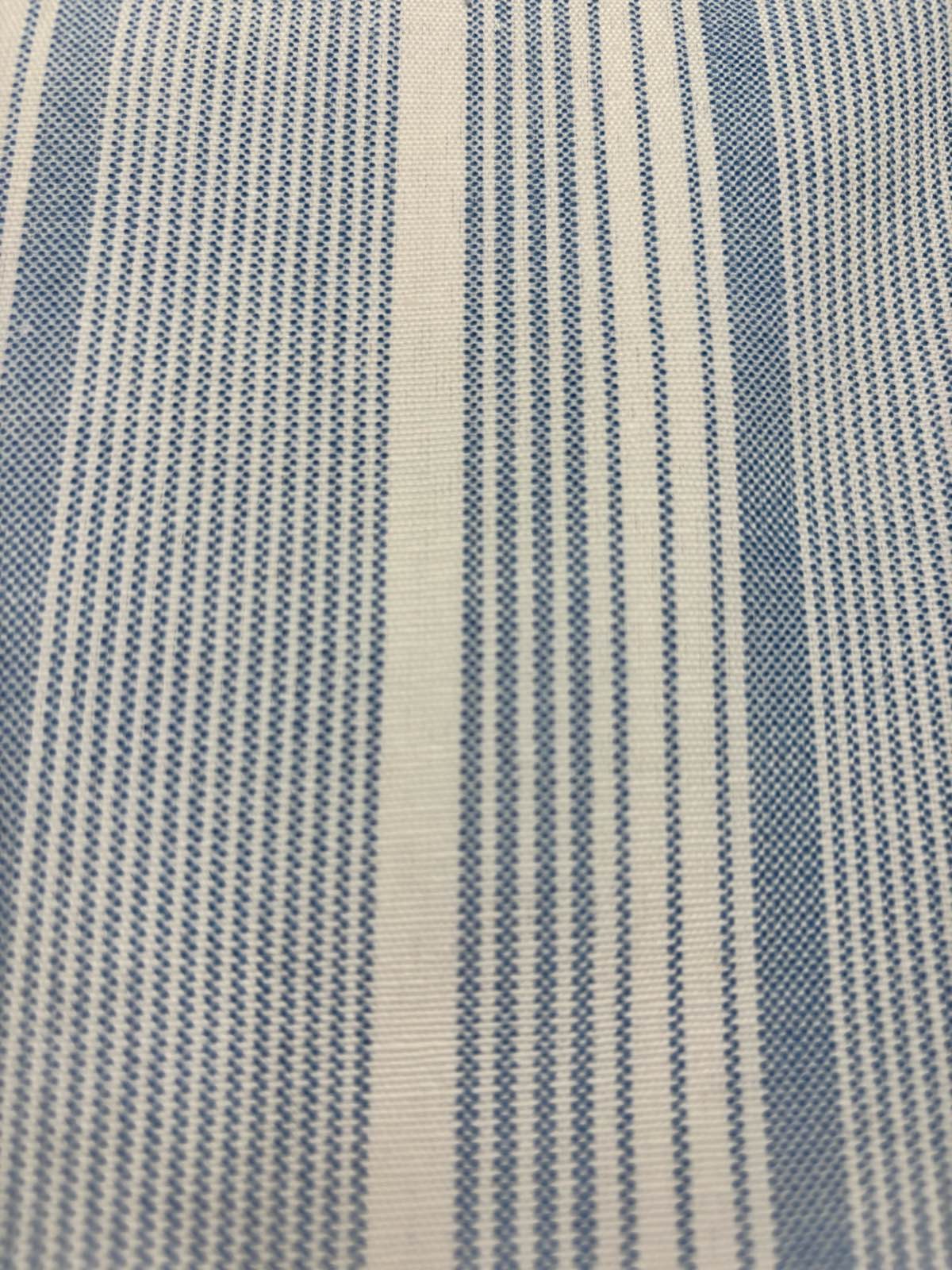 Tommy Hilfiger Blue White Stripe Shower Fabric Curtain Coastal 72x72 NEW