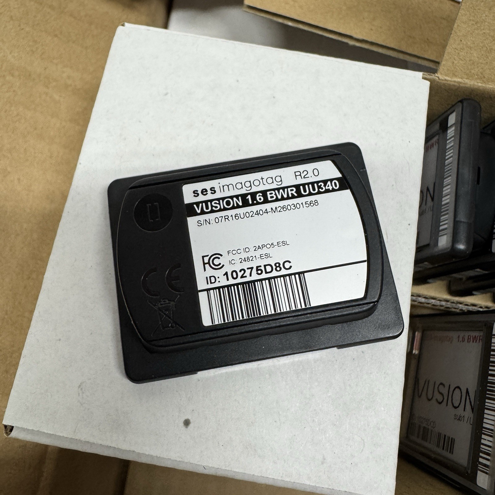 BOX OF 100 ses imagotag Vusion 1.6 BWR BAR Code Electronic Shelf Price Tags