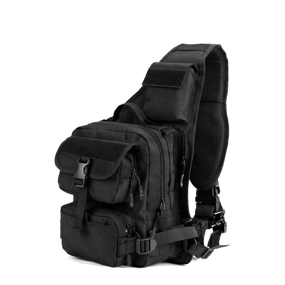 Protector Plus Tactical Sling Bag – Black Multi-Function Chest Pack