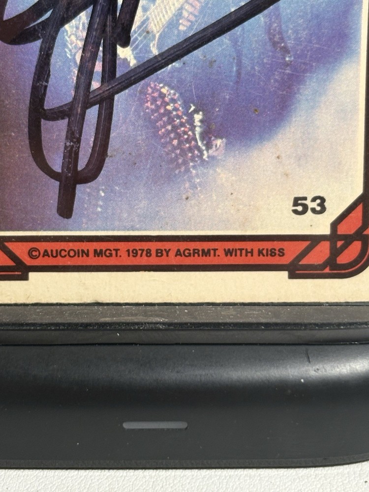 Signed Kiss Gene Simmons Card From 1978
