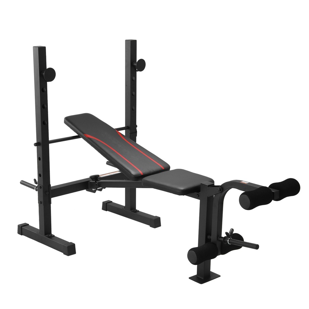 600LBS 8in1 Multi-Function Weight Bench with Squat Rack Adjustable for Home Gym