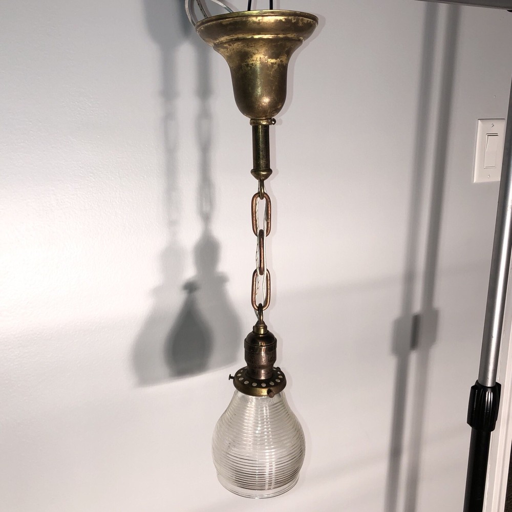 21” Pendant Light Fixture Newly Wired With Nice Shade 50F