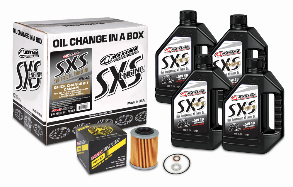 Maxima Racing Full Synthetic Oil Change Kit 5W-40 Can-AM Maverick X3 2017-2024