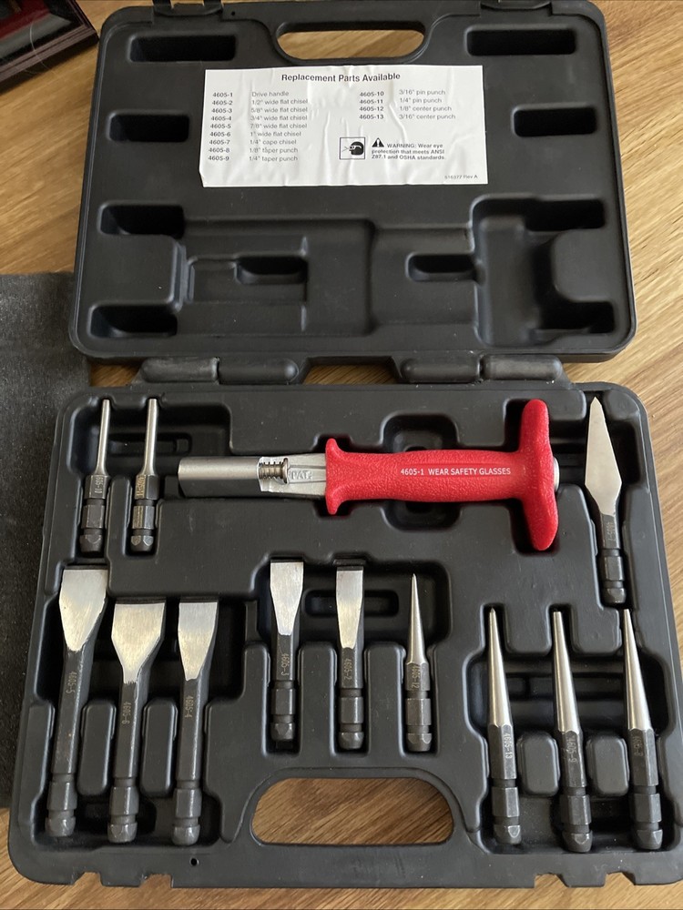 OTC Stinger 4605 Interchangeable Quick Change 13 Piece Punch and Chisel Set